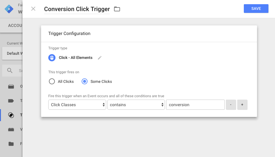 Google Tag Manager Click Conversion Setup